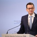 The polish prime minister Mateusz Morawiecki spoke at the Munich Security Conference. The MSC is held at the hotel Bayerischer Hof from February 16th to Februay 18th. (Photo by Alexander Pohl/NurPhoto)