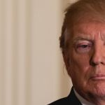 U.S. President Donald Trump listens to Prime Minister Malcolm Turnbull of Australia, during their joint press conference, in the East Room of the White House, on Friday, February 23, 2018. (Photo by Cheriss May/NurPhoto)