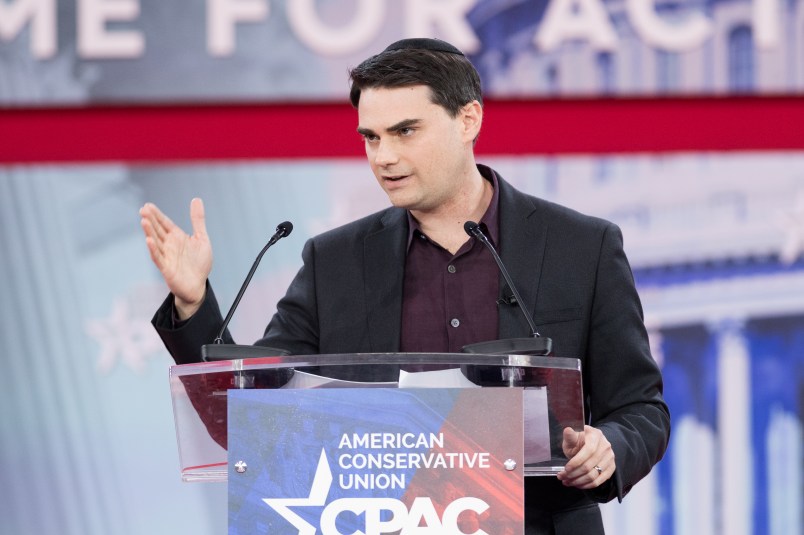 OXON HILL, MD, UNITED STATES - 2018/02/22: Ben Shapiro, host of his online political podcast The Ben Shapiro Show, at the Conservative Political Action Conference (CPAC) sponsored by the American Conservative Union held at the Gaylord National Resort & Convention Center in Oxon Hill. (Photo by Michael Brochstein/SOPA Images/LightRocket via Getty Images)