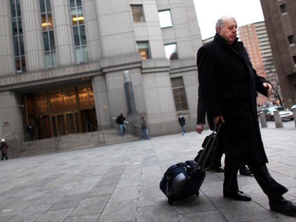 NEW YORK, NY - MARCH 08:  Raj Rajaratnam's attorney John Dowd exits the Daniel Patrick Moynihan U.S. Courthouse March 8, 2011 in New York City. It was the first day of Rajaratnam's insider-trading trial where he is facing allegations of pocketing $45 million by illegally trading on insider stock tips. (Photo by Yana Paskova/Getty Images)