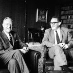 Subject: White House adviser Henry Kissinger with unidentified man. Washington D.C. 1969Photographer- Alfred EisenstaedtTime Inc OwnedMerlin-1153700