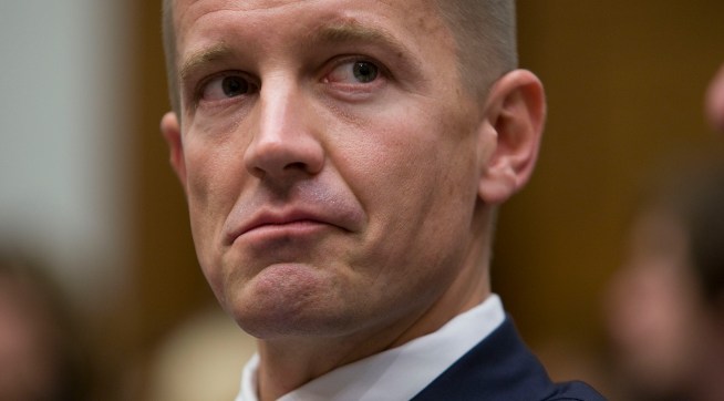 Erik Prince, founder of CEO of Blackwater, listens during a hearing in front of the House Oversight and Government Reform committee on Capitol Hill, Tuesday, October 2, 2007 in Washington, D.C. (Chuck Kennedy/MCT)