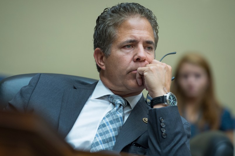 UNITED STATES - SEPTEMBER 28: Rep. Mike Bishop, R-Mich., attends a House Judiciary Committee hearing in Rayburn Building on oversight of the FBI featuring testimony by Director James Comey, September 28, 2016. (Photo By Tom Williams/CQ Roll Call)