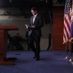 Speaker of the House Paul Ryan (R-WI) holds a news conference in the House Vistiors Center following a Republican caucus meeting in the U.S. Capitol March 24, 2017 in Washington, DC. In a big setback to the agenda of President Donald Trump and the Speaker, Ryan cancelled a vote for the American Health Care Act, the GOP plan to repeal and replace the Affordable Care Act, also called 'Obamacare.'