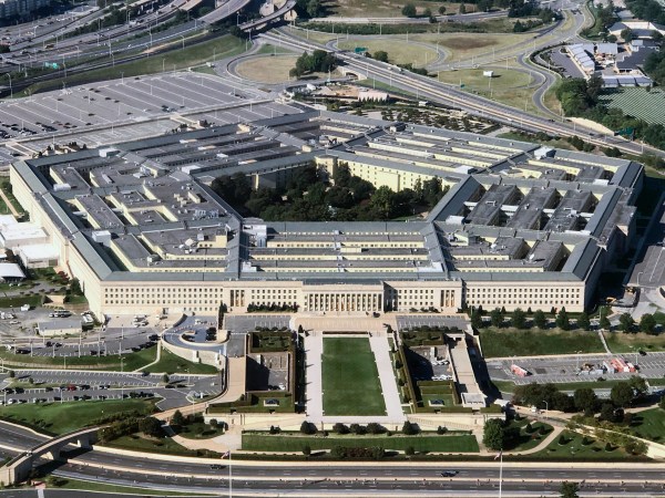 UNITED STATES - SEPTEMBER 24: Aerial view of the Pentagon building photographed on Sept. 24, 2017. (Photo By Bill Clark/CQ Roll Call)