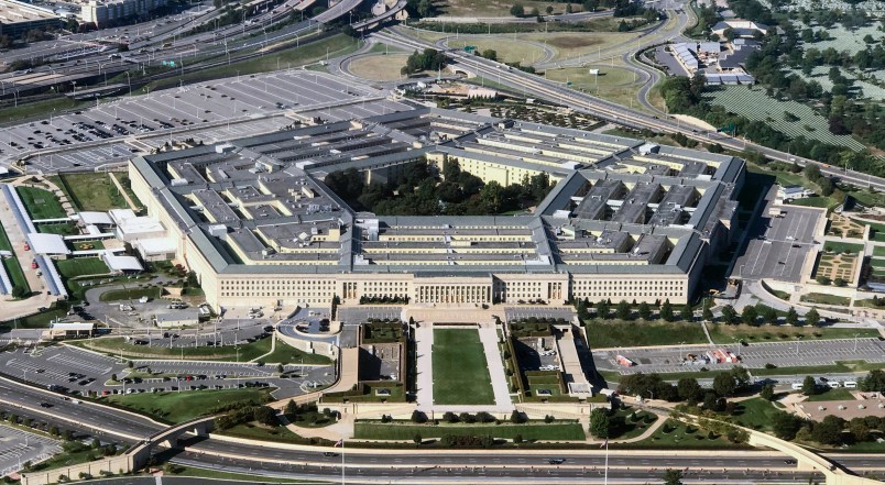 UNITED STATES - SEPTEMBER 24: Aerial view of the Pentagon building photographed on Sept. 24, 2017. (Photo By Bill Clark/CQ Roll Call)