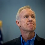 Illinois Gov. Bruce Rauner attends a bill signing on Thursday, Aug. 24, 2017 at the Safer Foundation North Lawndale Adult Transition Center. (Brian Cassella/Chicago Tribune/TNS)