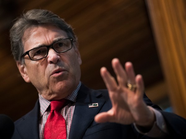 WASHINGTON, DC - OCTOBER 16: U.S. Secretary of Energy Rick Perry speaks at the Energy Policy Summit at the National Press Club, October 16, 2017 in Washington, DC. The event was organized by the American Association of Blacks in Energy (AABE). (Photo by Drew Angerer/Getty Images)