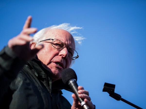 WASHINGTON, DC - DECEMBER 13:  Sen. Bernie Sanders (I-VT) speaks during a rally against the Republican tax plan on December 13, 2017 in Washington, DC. (Photo by Zach Gibson/Getty Images)