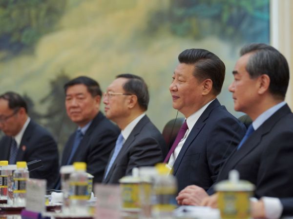 at The Great Hall Of The People on March 1, 2018 in Beijing, China.