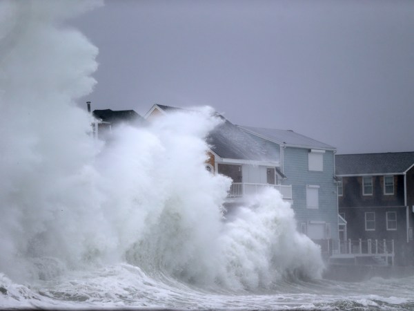 03/02/2018  Scituate  Ma-.  Wind and High Waves hitting Scituate's sea wall. Scituate storm coverage. Jonathan Wiggs /Globe Staff Reporter:Topic.