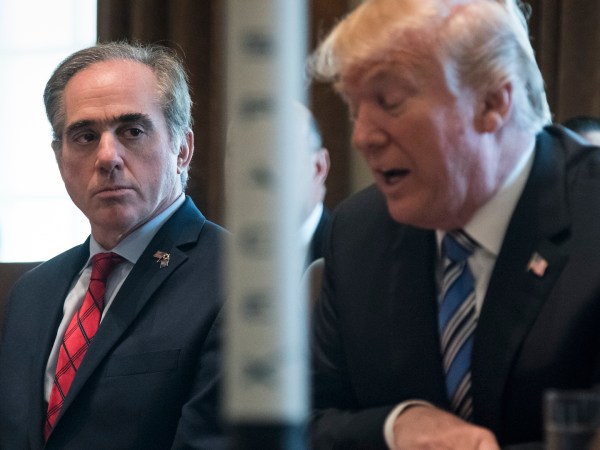 WASHINGTON, DC - MARCH 8: Secretary of Veterans Affairs David Shulkin listens as President Donald Trump speaks during a cabinet meeting in the Cabinet Room at the White House in Washington, DC on Thursday, March 08, 2018. (Photo by Jabin Botsford/The Washington Post)