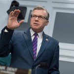 UNITED STATES - MARCH 15: Chairman Charlie Dent, R-Pa., conducts  a House Appropriations Military Construction, Veterans Affairs and Related Agencies subcommittee hearing in Rayburn Building on the Veterans Affairs Department's FY2019 budget featuring testimony by Secretary David Shulkin on March 15, 2018. (Photo By Tom Williams/CQ Roll Call)