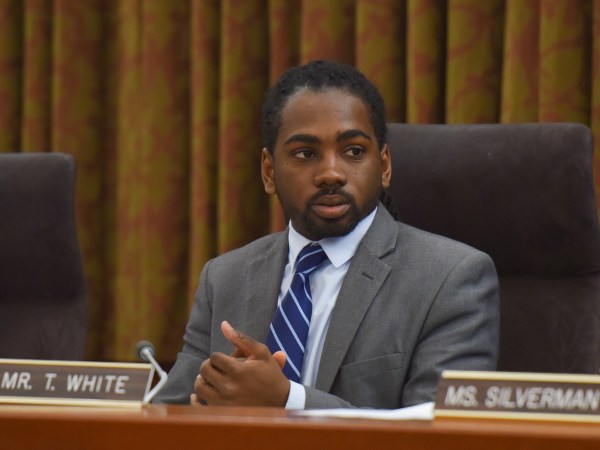 WASHINGTON, DC - MAY 2:Councilmember Trayon White, Sr, listens as the D.C. City Council votes to confirm Peter J. Newsham as new chief of DC Metropolitan Police at the Wilson Building on Tuesday, May 2, 2017, in Washington, DC. Newsham will replace Cathy Lanier, who left to work for the NFL.(photo by Jahi Chikwendiu/The Washington Post)