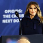 MANCHESTER, NH - MARCH 19: First lady Melania Trump walks onto stage to introduce her husband and to speak about opioids at an event at Manchester Community College on March 19, 2018 in Manchester, New Hampshire. The president addressed the ongoing opioid crisis which has had a devastating impact on cities and counties across the nation. In Manchester overdoses through early March were up 23 percent from this time last year.Trump was also joined his Attorney General Jeff Sessions  (Photo by Spencer Platt/Getty Images)