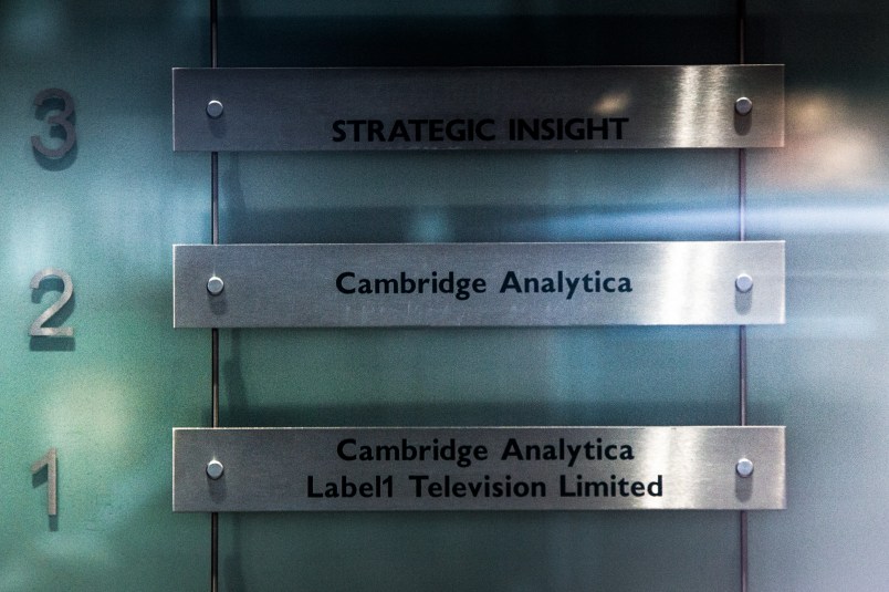 55 NEW OXFORD STREET, LONDON, UNITED KINGDOM - 2018/03/22: The London headquarters of Cambridge Analytica.Facebook expressed outrage over the misuse of its data as Cambridge Analytica, the British firm at the centre of a major scandal rocking the social media giant, suspended its chief executive. (Photo by Brais G. Rouco/SOPA Images/LightRocket via Getty Images)
