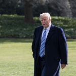 President Donald Trump Departs from the South Lawn of the White House on Marine One, on Friday, March 23, 2018. (Photo by Cheriss May) (Photo by Cheriss May/NurPhoto)