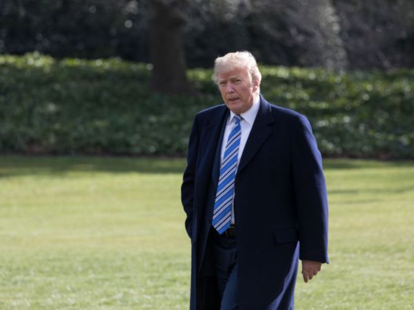 President Donald Trump Departs from the South Lawn of the White House on Marine One, on Friday, March 23, 2018. (Photo by Cheriss May) (Photo by Cheriss May/NurPhoto)