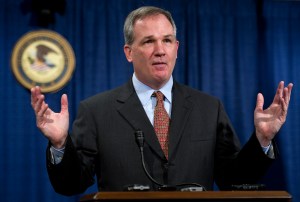 CHICAGO, IL - MAY 24:  U.S. Attorney Patrick J. Fitzgerald speaks to reporters during a news conference on May 24, 2012 in Chicago, Illinois. Fitzgerald announced in the news conference that he would step down on June 30 of this year after serving since September 1, 2001 in the post. In addition to sending two Illinois governors to jail on corruption convictions, Fitzgerald also brought high-profile terrorism and organized crime cases to trial in his more than 25 year prosecutorial career.   (Photo by Brian Kersey/Getty Images) *** Local Caption *** Patrick J. Fitzgerald