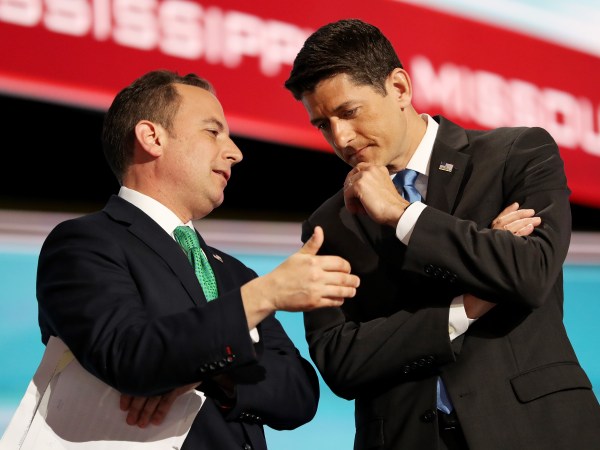 CLEVELAND, OH - JULY 19:  on the second day of the Republican National Convention on July 19, 2016 at the Quicken Loans Arena in Cleveland, Ohio. Republican presidential candidate Donald Trump received the number of votes needed to secure the party's nomination. An estimated 50,000 people are expected in Cleveland, including hundreds of protesters and members of the media. The four-day Republican National Convention kicked off on July 18.  (Photo by Joe Raedle/Getty Images)