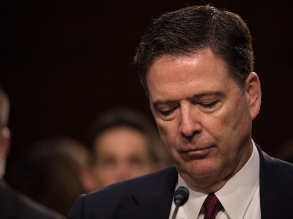 Former FBI Director James Comey testified in front of the Senate Intelligence Committee, on his past relationship with President Donald Trump, and his role in the Russian interference investigation, in the Senate Hart building on Capitol Hill, on Thursday, June 8, 2017. (Photo by Cheriss May) (Photo by Cheriss May/NurPhoto)