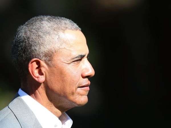 Barack Obama attends a powhiri at Government House on March 22, 2018 in Auckland, New Zealand. It is the former US president's first visit to New Zealand, where he will be giving a a series of talks. Obama will also meet New Zealand prime minister Jacinda Ardern and former PM John Key during his visit.