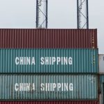 TSING YI ISLAND, CONTAINER TERMINAL, HONG KONG, NEW TERRITORIES - 2018/03/30: China Shipping containers seen at the Container terminal in Hong Kong.The Hong Kong Container Terminals is the sixth busiest container port in the world. It handled over 20 million TEUs in 2017. (Photo by Miguel Candela/SOPA Images/LightRocket via Getty Images)