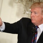 (L-R) Estonian President Kersti Kaljulaid, Latvian President Raimonds Vejonis, Lithuanian President Dalia Grybauskaite and U.S. President Donald Trump, hold a joint news conference in the East Room of the White House April 3, 2018 in Washington, DC. Marking their 100th anniversary of their post-World War I independence from Russia, the three Baltic heads of state participated in the United States-Baltic Summit at the White House.