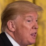 U.S. President Donald Trump holds a joint press conference with Baltic Heads of State in the East Room of the White House. On the 100th anniversary of their post-World War I independence from Russia, the three Baltic heads of state participated in the U.S.-Baltic Summit on Tuesday, April 3, 2018 in Washington, DC. (Photo by Cheriss May/NurPhoto)