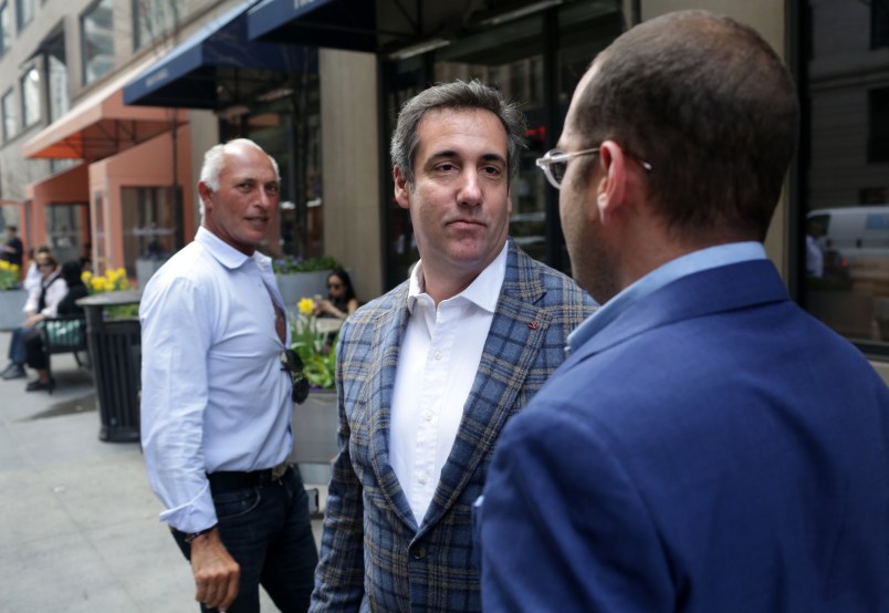 NEW YORK, NY - APRIL 13: Michael Cohen, President Donald Trump's attorney, walks to the Loews Regency hotel on Park Ave on April 13, 2018 in New York City. Following FBI raids on his home, office and hotel room, the Department of Justice announced that they are placing him under criminal investigation. (Photo by Yana Paskova/Getty Images)