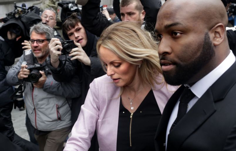 NEW YORK, NY - APRIL 16: Stormy Daniels arrives to Federal Court for the hearing related to the FBI raid on Michael Cohen's hotel room and office on April 16, 2018 in New York City. (Photo by Yana Paskova/Getty Images)