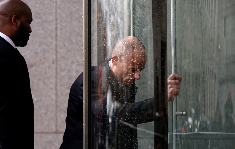 NEW YORK, NY - APRIL 16: Stormy Daniels'  lawyer Michael Avenatti arrives to the Federal Court hearing related to the FBI raid on Michael Cohen's hotel room and office on April 16, 2018 in New York City. (Photo by Yana Paskova/Getty Images)