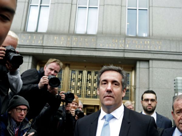 NEW YORK, NY - APRIL 16: Michael Cohen leaves Federal Court after his hearing on the FBI raid of his hotel room and office on April 16, 2018 in New York City. (Photo by Yana Paskova/Getty Images)