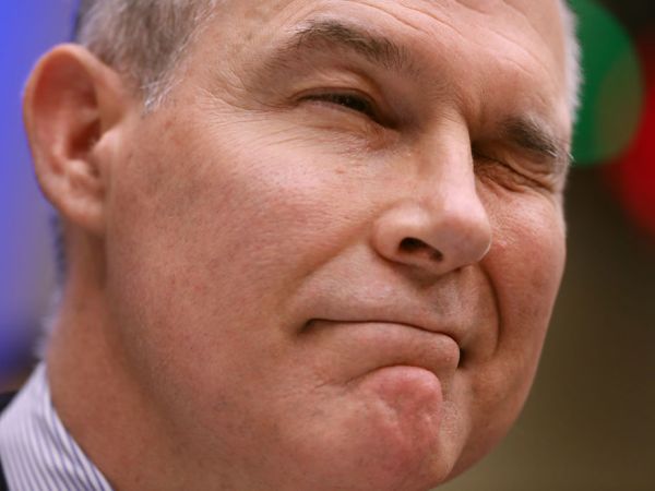 Environmental Protection Agency Administrator Scott Pruitt testifies before the House Energy and Commerce Committee's Environment Subcommittee in the Rayburn House Office Building on Capitol Hill April 26, 2018 in Washington, DC. The focus of nearly a dozen federal inquiries into his travel expenses, security practices and other issues, Pruitt testified about his agency's FY2019 budget proposal.