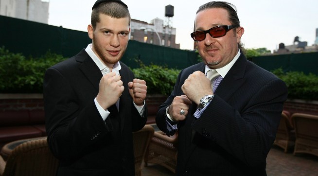 NEW YORK - JUNE 3:  Undefeated junior welterweight boxer Dmitry Salita (L) and honoree businessman Evgeny A. Freidman attend the UJA-Federation of New York's Russian Leadership Division's Charity Ball at The Bowery Hotel June 3, 2009 in New York City.  (Photo by Neilson Barnard/Getty Images)