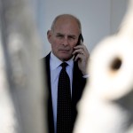 WASHINGTON, DC - JANUARY 19:  White House Cheif of Staff John Kelly speaks on his phone shortly before President Donald Trump spoke to March for Life Participants and Pro-Life Leaders in the Rose Garden at the White House on January 19, 2018 in Washington, DC. The annual march takes place around the anniversary of Roe v. Wade, Supreme Court decision that came on January 22, 1974.  (Photo by Mark Wilson/Getty Images)