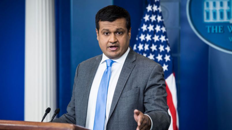 WASHINGTON, DC - MARCH 26: White House deputy press secretary Raj Shah takes questions from reporters during a press briefing at the White House on Monday, March 26, 2018 in Washington, DC. (Photo by Jabin Botsford/The Washington Post)