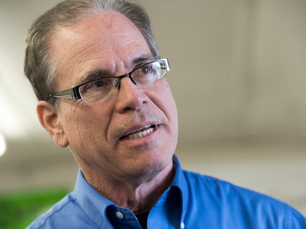 UNITED STATES - APRIL 4: Mike Braun, center, who is running for the Republican nomination for Senate in Indiana, attends the Kosciusko County Republican Fish Fry in Warsaw, Ind., on April 4, 2018. (Photo By Tom Williams/CQ Roll Call)