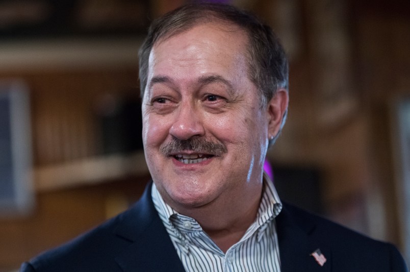 UNITED STATES - MAY 3: Don Blankenship, who is running for the Republican nomination for Senate in West Virginia, conducts a town hall meeting at Macado's restaurant in Bluefield, W.Va., on May 3, 2018. (Photo By Tom Williams/CQ Roll Call)