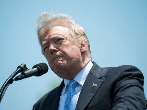 President Donald Trump delivers remarks at the 37th Annual National Peace Officers' Memorial Service at the U.S. Capitol Building on May 15, 2018 in Washington, D.C. Photo by Kevin Dietsch/UPI