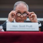 UNITED STATES - MAY 16: Environmental Protection Agency Administrator Scott Pruitt testifies during a Senate Appropriations Interior, Environment, and Related Agencies Subcommittee hearing in Dirksen Building on the proposed FY2019 budget for the EPA on May 16, 2018. (Photo By Tom Williams/CQ Roll Call)