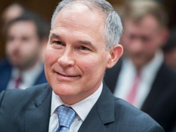 UNITED STATES - MAY 16: Environmental Protection Agency Administrator Scott Pruitt testifies during a Senate Appropriations Interior, Environment, and Related Agencies Subcommittee hearing in Dirksen Building on the proposed FY2019 budget for the EPA on May 16, 2018. (Photo By Tom Williams/CQ Roll Call)
