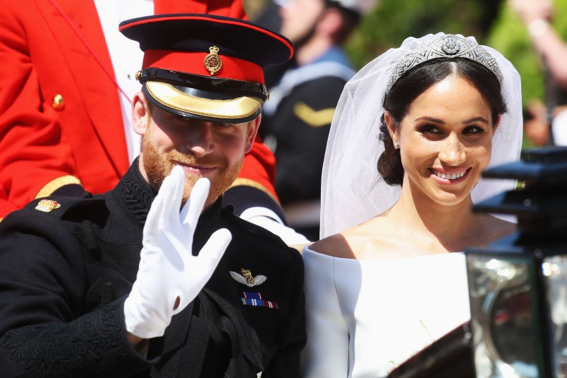 arrives at the wedding of Prince Harry to Ms Meghan Markle at St George's Chapel, Windsor Castle on May 19, 2018 in Windsor, England.