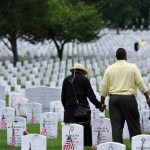 ARLINGTON, VA - MAY 28: People pay their respects on Memorial Day at Arlington National Cemetery on Monday May 28, 2018 in Arlington, VA. (Photo by Matt McClain/The Washington Post)