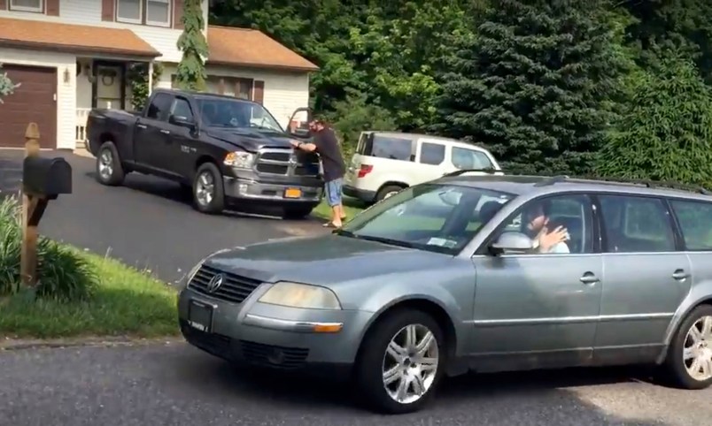 Thirty-year-old Michael Rotondo leaves his parents' house in Camillus, N.Y., around 9:30 a.m. Friday, June 1, 2018, 2 1/2 hours before a court-ordered eviction deadline. Douglass Dowty | ddowty@syracuse.com