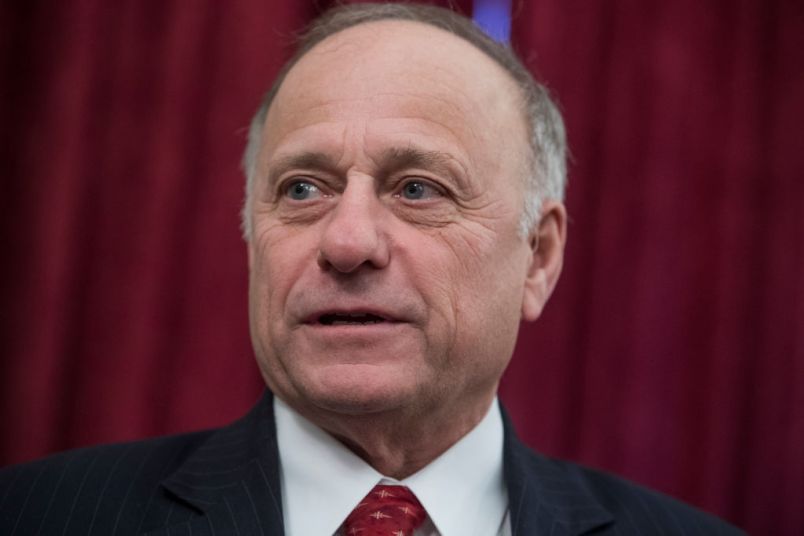 UNITED STATES - JANUARY 19: Rep. Steve King, R-Iowa, attends a rally for Iowans in Russell Building prior to the the anti-abortion March for Life on the Mall on January 19, 2018. (Photo By Tom Williams/CQ Roll Call)