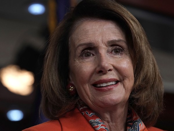 WASHINGTON, DC - APRIL 19:  U.S. House Minority Leader Rep. Nancy Pelosi (D-CA) speaks during her weekly news conference April 19, 2018 on Capitol Hill in Washington, DC. Pelosi held a news conference to answer questions from members of the media.  (Photo by Alex Wong/Getty Images)