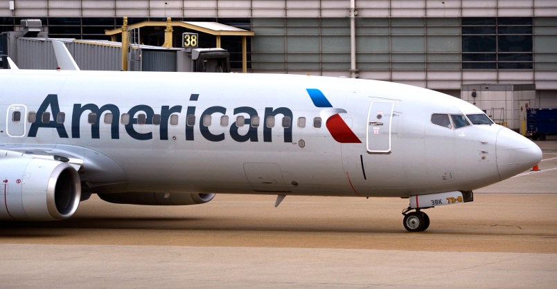 WASHINGTON, D.C. - APRIL 24, 2018:  An American Airlines Boeing 737 passenger plane taxis from a gate to the runway at Ronald Reagan Washington National Airport in Washington, D.C. (Photo by Robert Alexander/Getty Images)