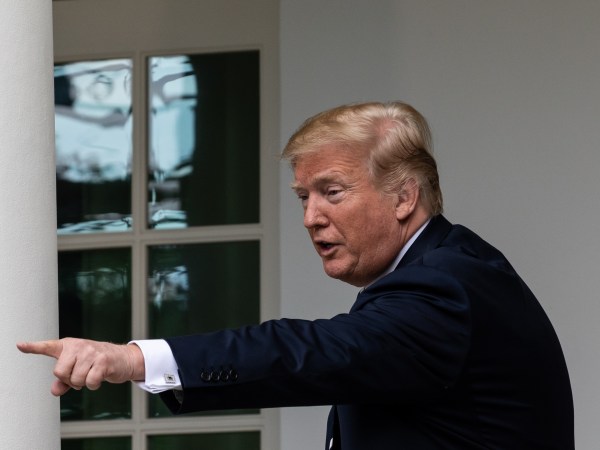 U.S. President Donald Trump leaves after  he signed S. 2372, the VA Mission Act of 2018 at a ceremony in the Rose Garden of the White House, on Wednesday, June 6, 2018. (Photo by Cheriss May/NurPhoto)