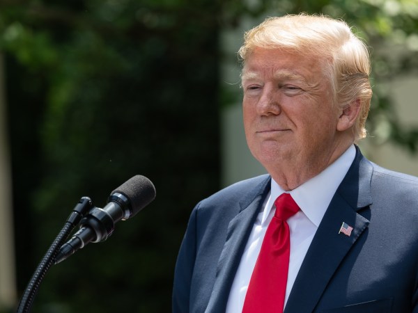 U.S. President Donald Trump at his joint press conference with Prime Minister of Japan Shinzō Abe, in the Rose Garden at the White House in Washington, D.C., on Thursday, June 7, 2018. (Photo by Cheriss May/NurPhoto)